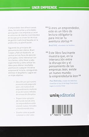 El Emprendedor Lean. Cómo los visionarios crean nuevos productos, desarrollan proyectos innovadores y transforman los mercados