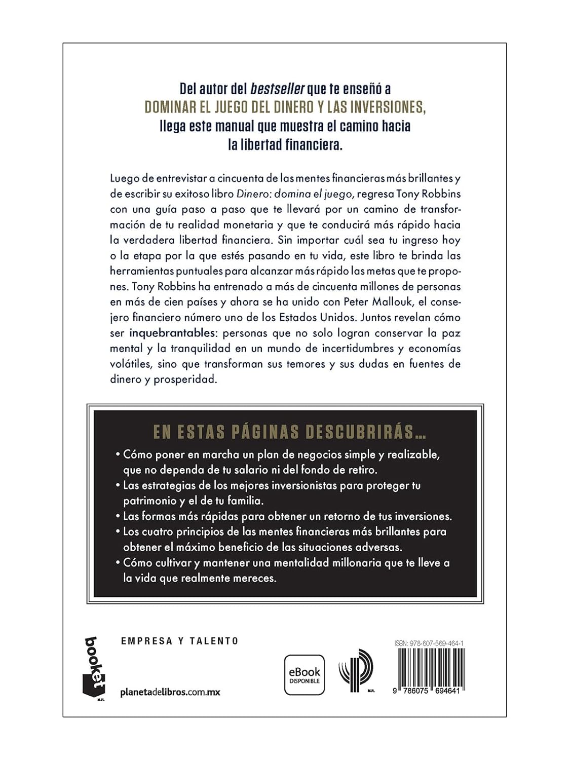Inquebrantable. Tu Guía Para Lograr La Libertad Financiera