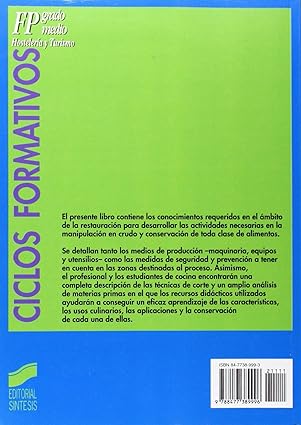 Preelaboracion Y Conservacion De Alimentos